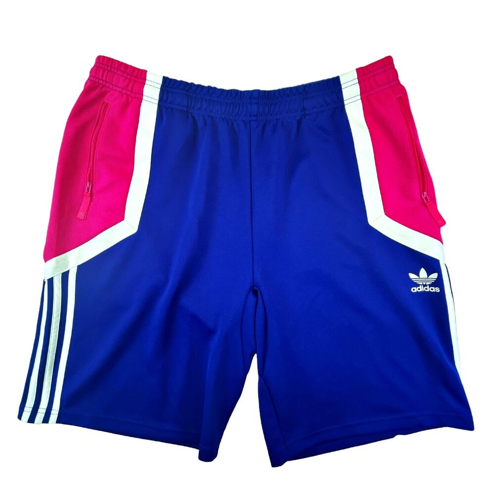 Adidas Women's Basketball Shorts Blue Pink White Sz XL